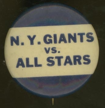 NY Giants vs All Stars Pin